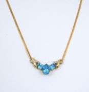 Beautiful 14k Blue Topaz Necklace