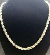 FASHIONABLE AND TRENDY 14K SUNNY YELLOW GOLD ROPE CHAIN