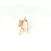 14K Yellow Gold Diamond Shooting Star Comet Tassel Charm Pin/Brooch