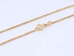 Simple Yellow Gold Box Chain Necklace