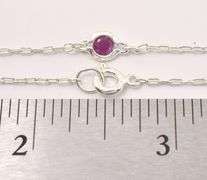 Ruby Necklace In Sterling Silver