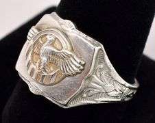 Men's Eagle Ring In Sterling Silver