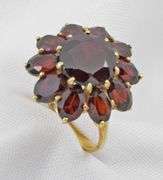 Classic Garnet Cluster Ring in 14k