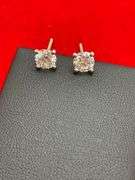 CERTIFIED BRAND NEW  LAB GROWN DIAMOND STUD EARRINGS 1.50 CARAT