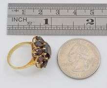 Classic Garnet Cluster Ring in 14k