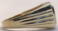 GORGEOUS 10K YELLOW GOLD MEN’S DIAMOND RING