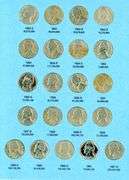 Album of 66 Jefferson Nickels 1938-1961-D w/War Nickels