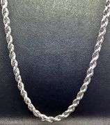 STYLISH AND ELEGANT 14K ICY WHITE GOLD ROPE CHAIN