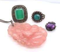 Group Lot of Vintage 925 Sterling Silver Jewelry