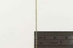 14K White Gold 1.2mm Twist Woven Link Spiral Vintage Chain Necklace