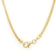 Italian 2.25MM Polished Franco Box Wheat Chain Necklace in 18K