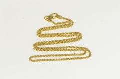 18K Yellow Gold 1.7mm Wheat Link Palma Woven Chain Necklace