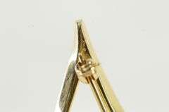 14K Yellow Gold Diamond 7.3mm Pearl Ribbon Curvy Statement Pin/Brooch