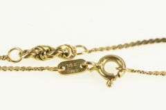 14K Yellow Gold Serpentine Rope Knot Chain Vintage Charm/Pendant
