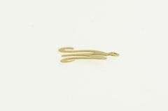 14K Yellow Gold W M Cursive Letter Monogram Name Initial Charm/Pendant