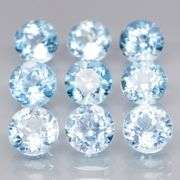 Matched! 9 piece 9.20ct full fire sky blue Topaz set