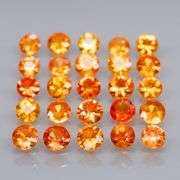 Full fire! 3.26ct top orange Sapphire set