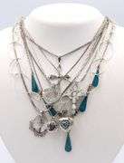 Group Lot of Vintage 925 Sterling Silver Necklaces
