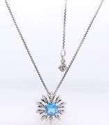 David Yurman Blue Topaz Starburst Necklace