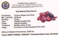 Brilliant Parcel of 26.00CTW Ruby Gemstone Collection