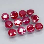 Heated only! 3.14ct natural red Ruby set