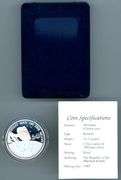 1989 Marshall Islands $50 Proof Man on the Moon 1 Ounce Silver Coin in Box w/CoA