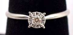 Sizzling Solitaire Diamond Ring In White Gold