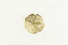 14K Yellow Gold Sand Dollar Sea Shell Ocean Motif Charm/Pendant