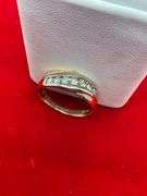 CERTIFIED BRAND NEW 14K GOLD AND DIAMOND MENS BAND