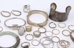 Group Lot of Vintage 925 Sterling Silver Jewelry