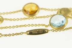 18K Yellow Gold Marco Bicego Jaipur Designer Layered Opera Necklace