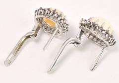Sensational 7.60CTW Opal & 1.98CTW Ruby Earrings in Sterling Silver