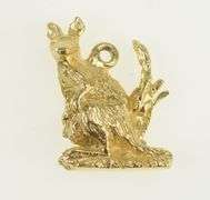 14K Yellow Gold 3D Kangaroo Australian Outback Animal Charm/Pendant