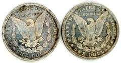 2 Different Morgan Silver Dollars: 1884 & 1887-O