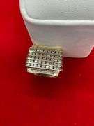 CERTIFIED 14K YELLOW GOLD MEN'S DIAMOND RING . 2.25 CARATS