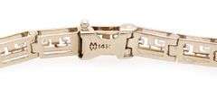 Vintage 0.12ctw Diamond and Synthetic Sapphire Heirloom Bracelet in 14K