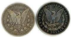 2 Different Morgan Silver Dollars: 1900-O & 1921