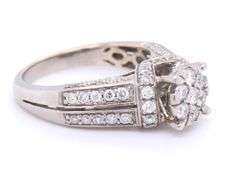 Charming 14kt WG 1.25CTW Cluster Diamond Ring