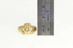 14K Yellow Gold Claddagh Celtic Loyalty Symbol Irish Ring