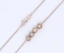 Vintage 925 Sterling Silver 4 Ball Pendant on Italian Snake Chain Necklace