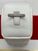 CERTIFIED 14K WHITE GOLD AND DIAMOND ETERNITY BAND