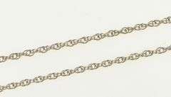 14K White Gold 1.2mm Twist Woven Link Spiral Vintage Chain Necklace