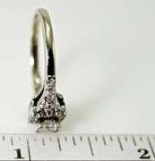 Sweet 14K Princess Cut Diamond Halo Ring