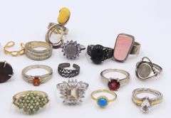 Group Lot of Vintage 925 Sterling Silver Rings