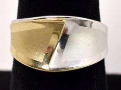 Elegant Puzzel Ring In Yellow and White Gold