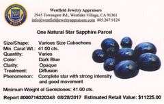 Dazzling Collection 41.00CTW Cabochon-Cut Star Sapphire Parcel