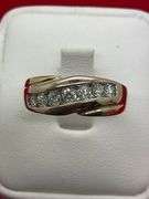 CERTIFIED BRAND NEW 14K GOLD AND DIAMOND MENS BAND