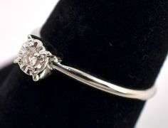 Sizzling Solitaire Diamond Ring In White Gold