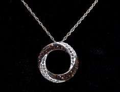 Brown and White CZ Necklace and Bracelet Set in Sterling Silver