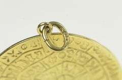 14K Yellow Gold Abstract Hieroglyphic Symbol Spiral Charm/Pendant